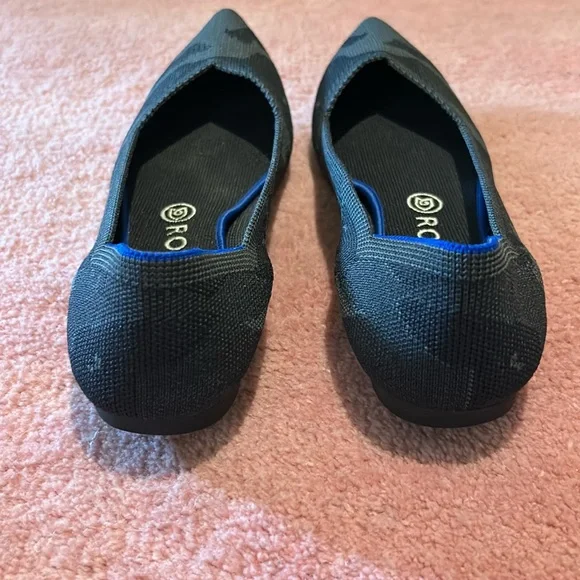 Rothy’s retired The Point Flats Black/Grey Camo - Picture 7 of 17